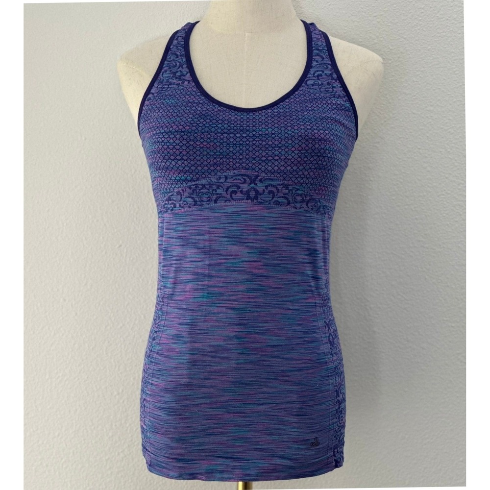 Soho Sport Activewear Tank Top S Purple Space‎ Dye Racerback Gym Yoga Athleisure
